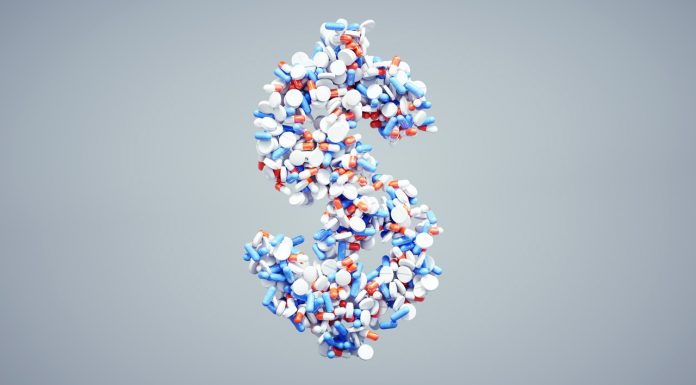 Spending on medicines rises even as dispensing drops dollar sign made from pills