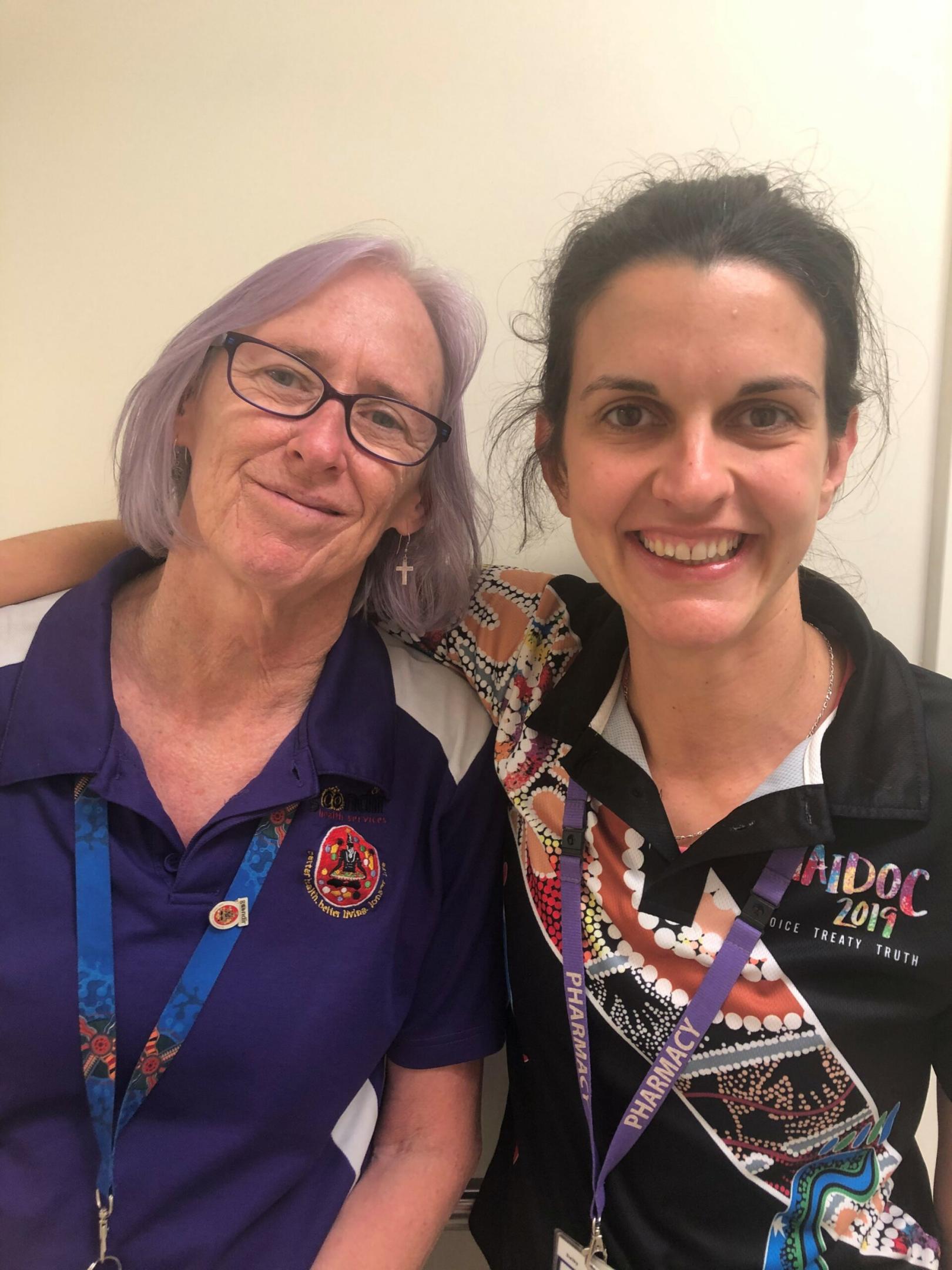 Emily Waddell MPS (right) with Lyndalee Wilkie, smoking cessation specialist and maternal and child health nurse.