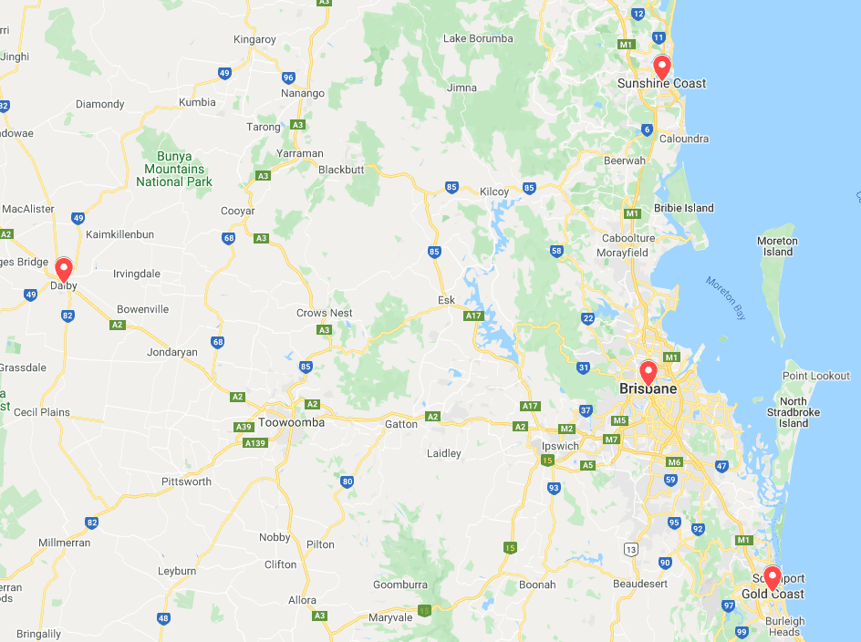 Dalby is in the Darling Downs region of Queensland
