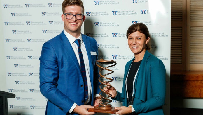 Bridgett-Totterman_QLD-Pharmacist-of-The-Year-2020-feature Bridget Totterman MPS (right) receives her award from PSA Queensland Branch President Shane MacDonald