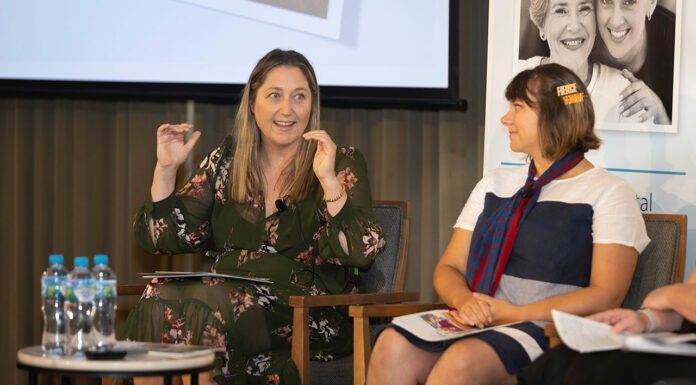 Highlights from the NSW/ACT Annual Therapeutic Update Pharmacist and federal MP Emma McBride MPS (left) with PSA NSW Branch President Chelsea Felkai MPS during a panel discussion.