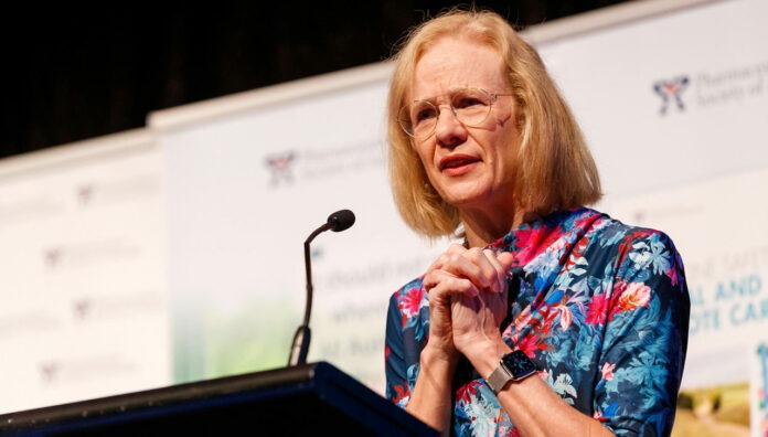 queensland-atu-janette-young-feature Queensland's Chief Health Officer Dr Jeannette Young speaking at PSA's 2021 Queensland Annual Therapeutic Update