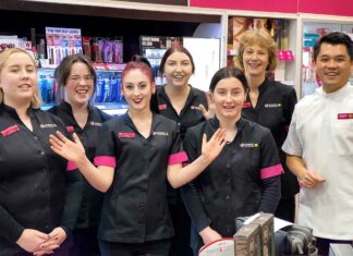 Perth pharmacy owner is PSA’s new WA Branch President Keegan Wong MPS with his team at Priceline pharmacy in Kalamunda.