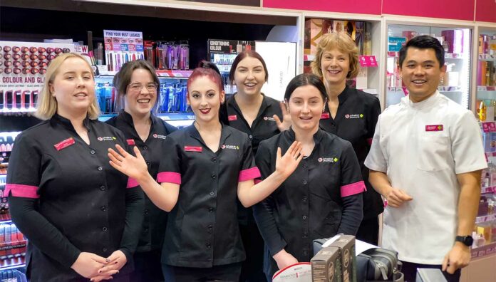 keegan-wong-feature Keegan Wong MPS with his team at Priceline pharmacy in Kalamunda.