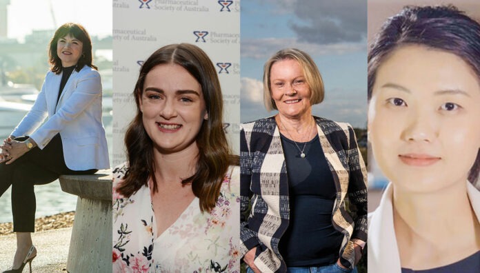 psa-csi-feature Chairs of PSA's Communities of Specialty Interest. From left: Professor Sinthia Bosnic-Anticevich MPS, Deanna Mill MPS, Debbie Rigby FPS and Dr Fei Sim FPS