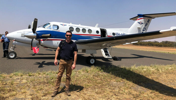 rfds-feature Broken Hill-based pharmacist Andrew Johnson MPS is helping vaccinate patients in remote communities with the RFDS