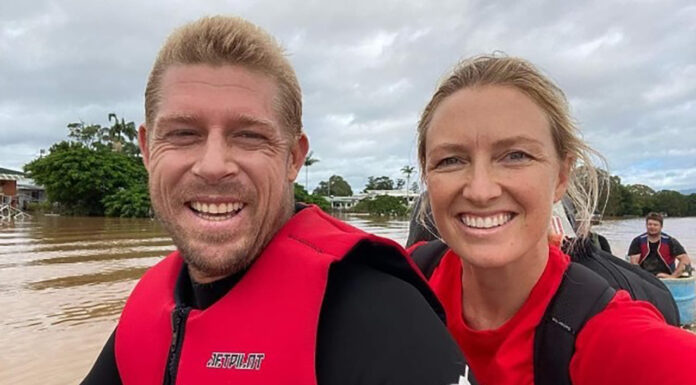 The pharmacist and the world surf champ Pharmacist Skye Swift MPS (right) hitches a ride with surfing champion Mick Fanning in northern N