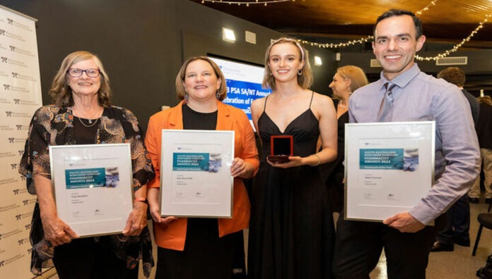2023_sa_nt_excellence_awards_winners_fran_vaughan_mps__dee-anne_hull_mps__intern_layla_mcdougall_and_adam_forrest_mps_720