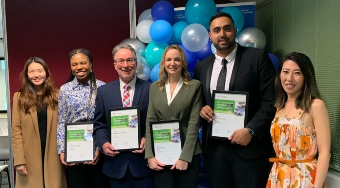 Four outstanding WA pharmacists celebrated
